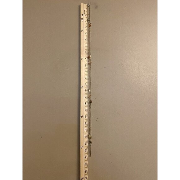 VINTAGE  Necklace W/JASPER & ROSE QUARTZ NECKLACE 48” - Picture 3 of 8